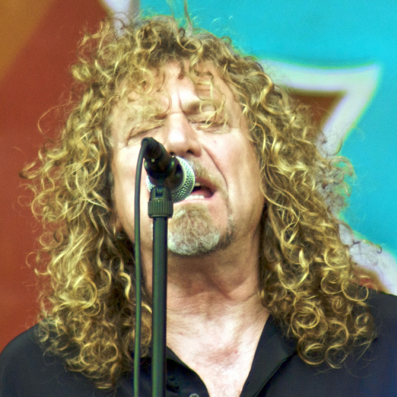 Robert Plant během New Orleans Jazz Festival v roce 2008.