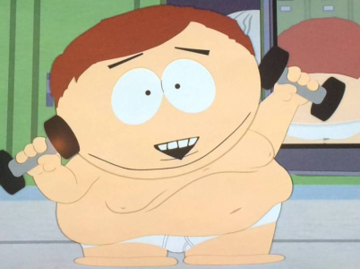Cartman je jasný příklad obezity
