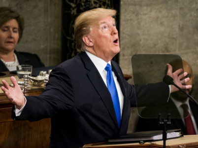 Americký prezident Donald Trump přednesl poselství o stavu unie.