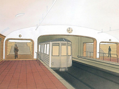 Stanice Radnice (myšleno ta Staroměstská) z roku 1939