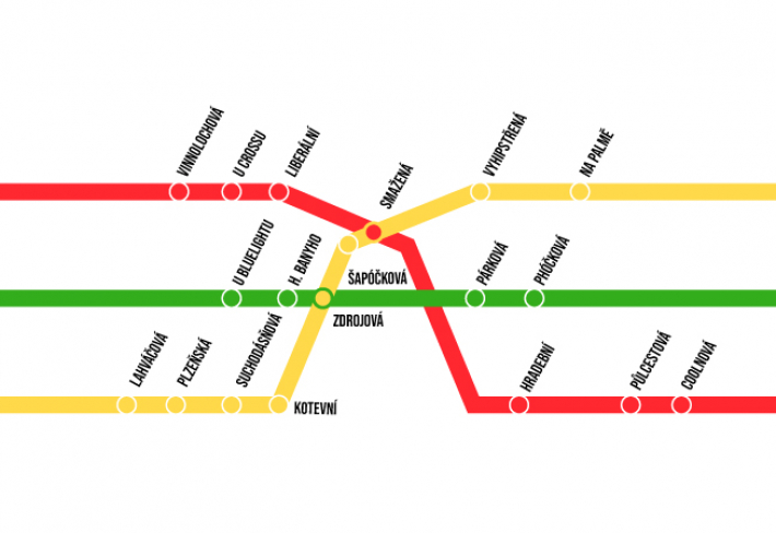 mapa nových stanic metra Poslední krndovina: nové názvy zastávek pražského metra  mapa nových stanic metra