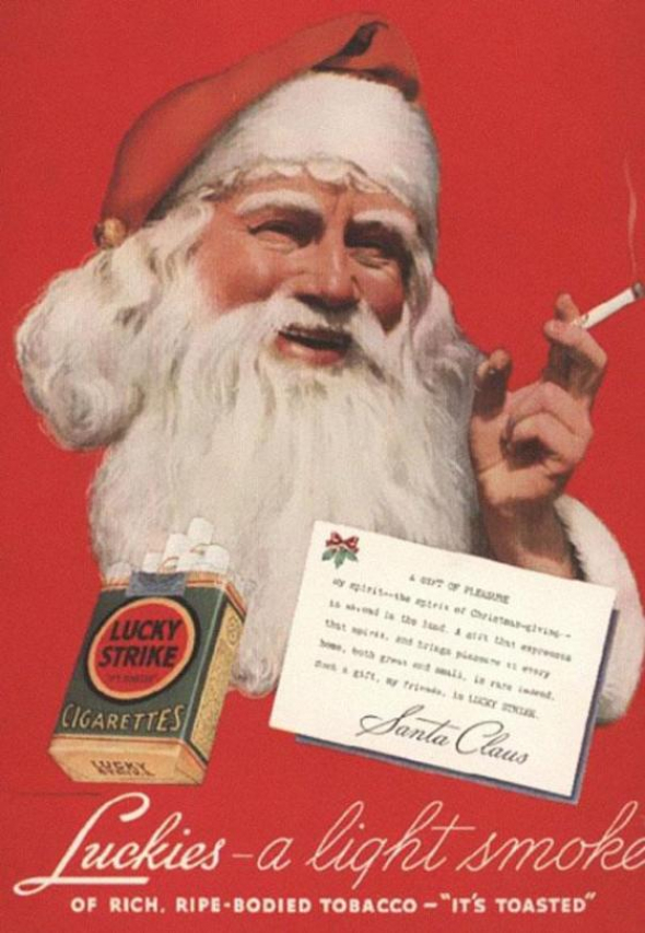 5) Santa kouří Lucky Strike 
