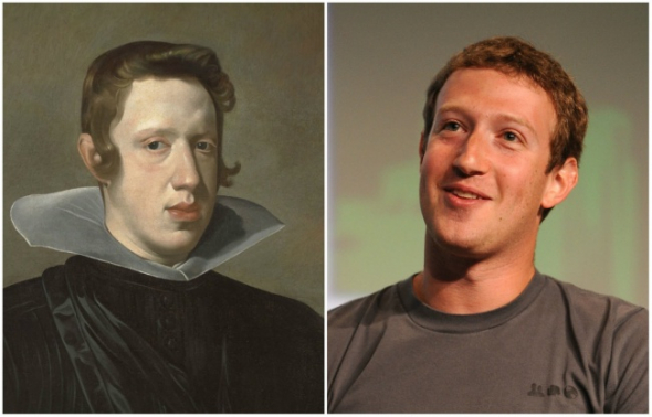 4. Španělský král Filip IV. a spoluzakladatel Facebooku Mark Zuckerberg 