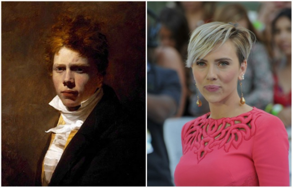 1. Skotský malíř sir David Wilkie a herečka Scarlett Johansson