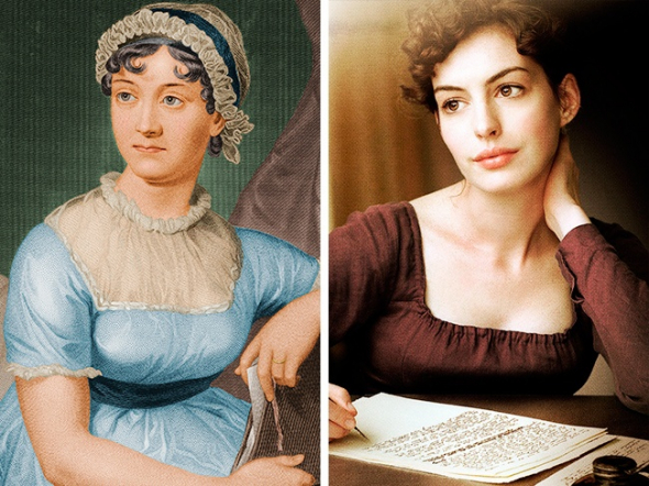 5. Jane Austenová a Anne Hathaway (Vášeň a cit, 2007)