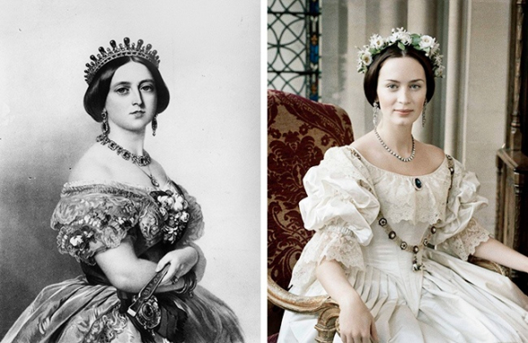 1. Královna Viktorie a Emily Blunt (Královna Viktorie, 2009)