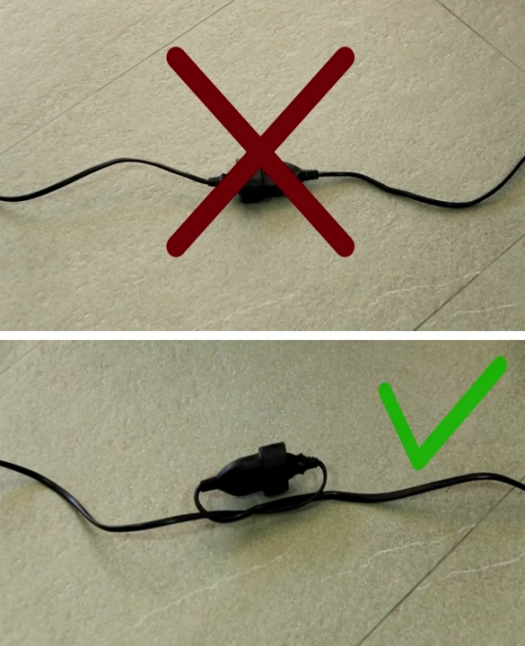 4. Nechcete, aby se vám ničil kabel k elektronice? Jednoduše vytvořte malý uzel.  