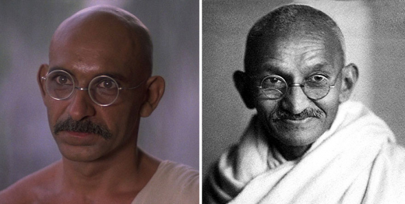 4. Ben Kingsley jako Mahátma Gándhí ve filmu Gandhi (1982)