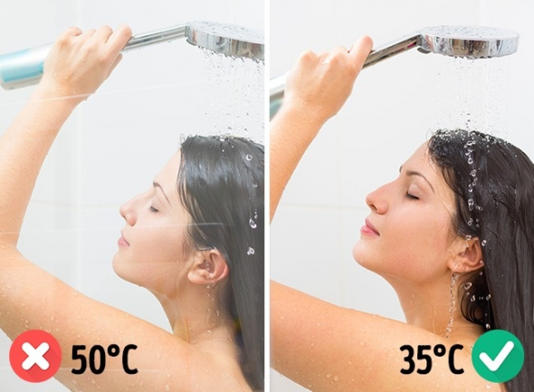 8. Zakažte si příliš horkou sprchu 