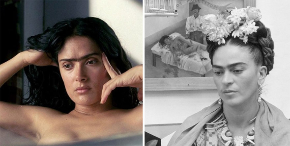 8. Salma Hayek jako Frida Kahlo ve filmu Frida (2002)