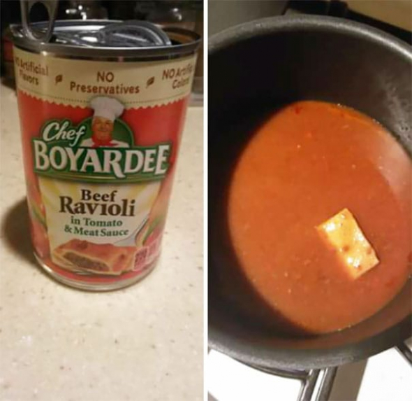 Výrobek obsahuje pouze jeden ravioli!