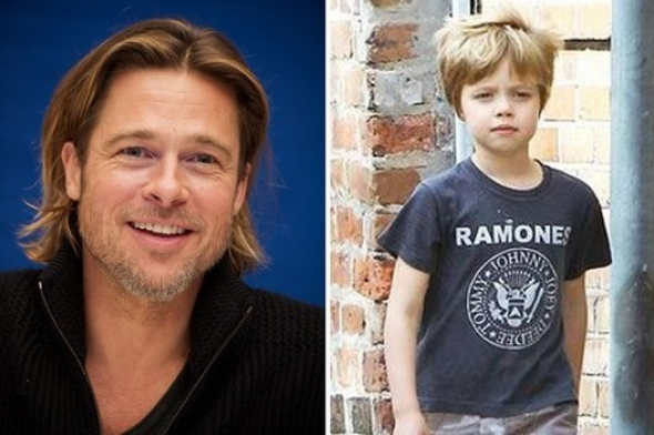 Brad Pitt a jeho syn Shiloh
