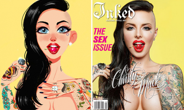 Titulní strana Inked – časopisu pro kérkařskou subkulturu