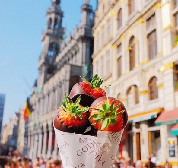 2. Jahody v čokoládě, Brusel, Belgie 