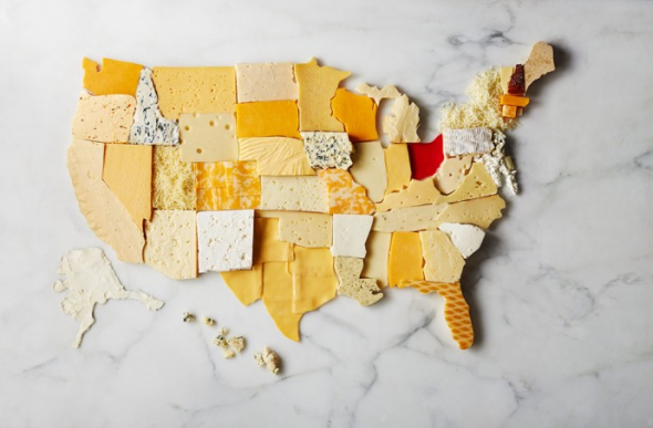 Sýrová mapa Spojených států amerických