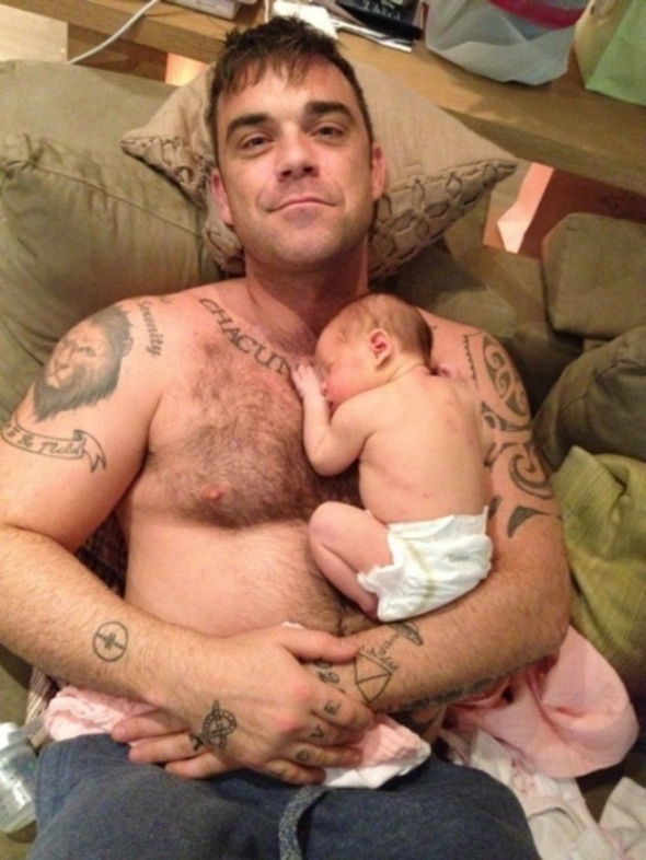 Robbie Williams a jeho dcera Teddy
