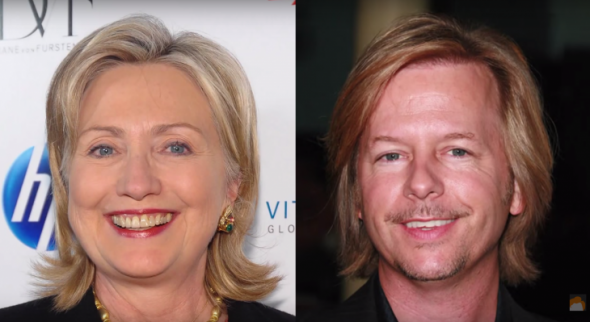 18. Hillary Clinton a David Spade