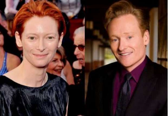 4. Tilda Swinton a Conan O’Brien