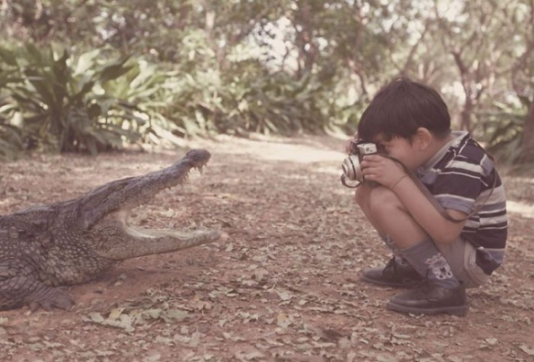 Jak statečný mladý fotograf pokořil aligátora!