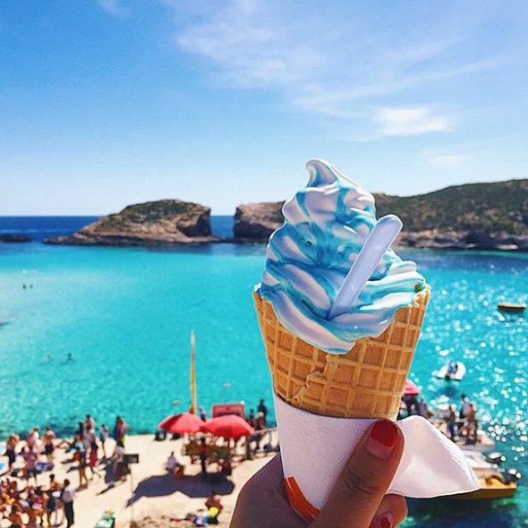 6. Zmrzlina modrý kokos, Malta