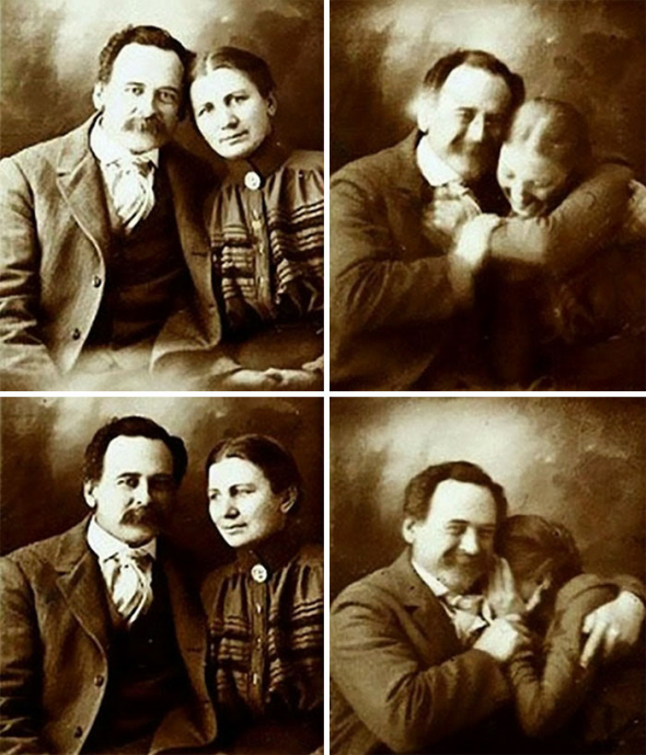 2. Manželský pár se snaží nesmát, zatímco se fotí (1890)