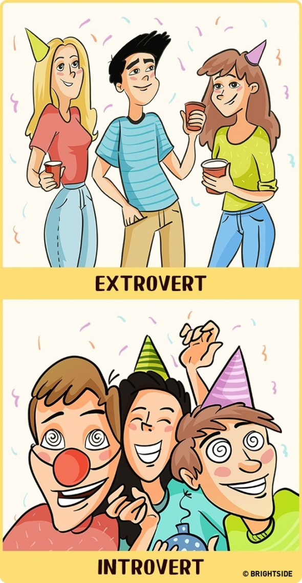 Jak se introvert a extrovert chovají na párty?