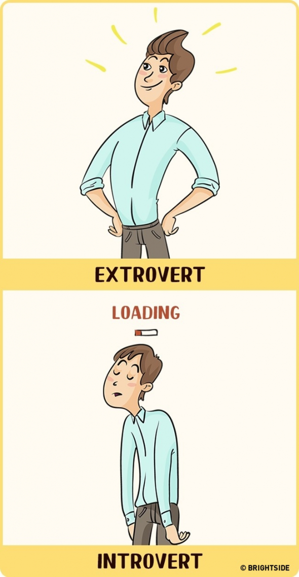 Po celém dni stráveném mezi lidmi je extrovert stále plný energie, ale introvert cítí zcela něco jiného...