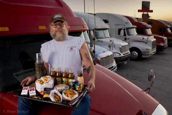 Conrad Tolby, americký řidič kamionů. Denně: 5400 kalorií.