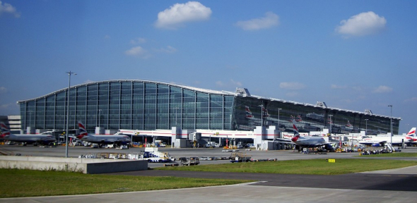 3. Londýn (LHR), London Heathrow Airport – 73,4 milionů odbavených osob