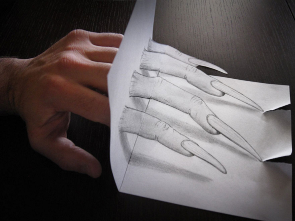 Jak vypadá reálně ruka na papíře? Trošku jako smrtka!