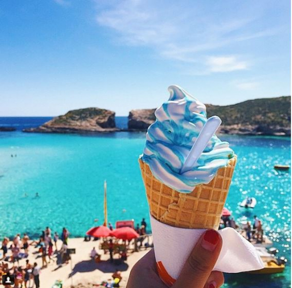 3. Modrá kokosová zmrzlina, Malta 