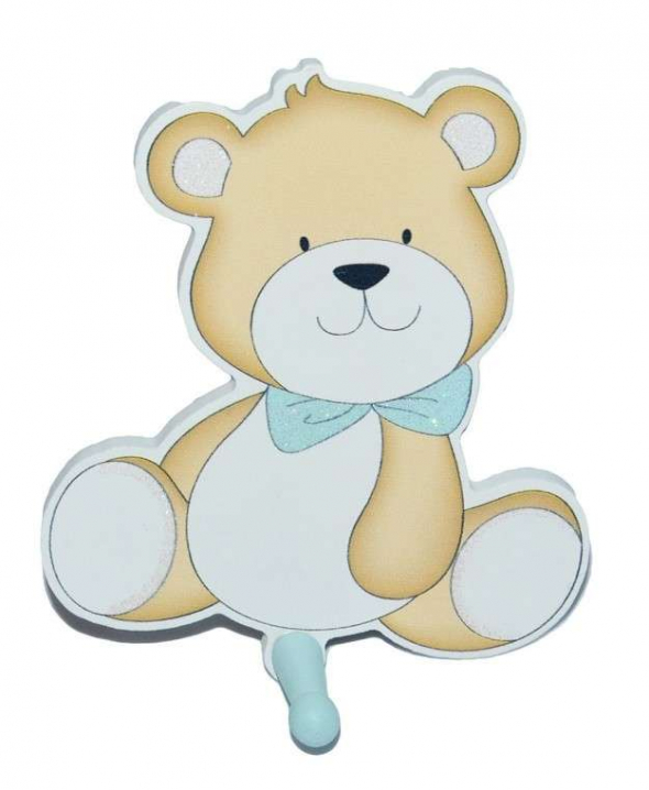 9# Opravdu roztomilý medvídek pro malé děti, jenom háček na oblečení mu autor umístil trochu nešťastně.