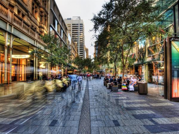7. Pitt Street Mall, Sydney (Austrálie) - 9 383,40 eur za metr čtvereční na rok