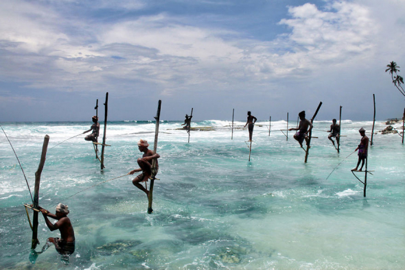 #2 Rybáři na kůlech v Ahangama na Srí Lance