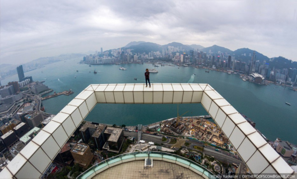 Projekt na střeše budovy v Hongkongu