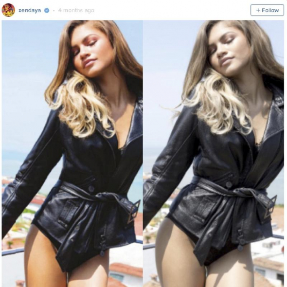 Modelka Zendaya si vyzkoušela, jaké to je, když je její tělo &quot;vylepšeno&quot; Photoshopem. Zde v časopisu Modeliste.